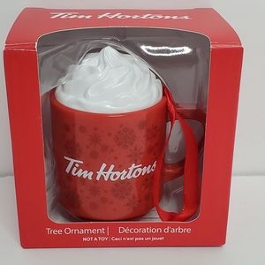 Tim Hortons Christmas Tree Ornament Coffee Hot Chocolate Whip Cream 2021